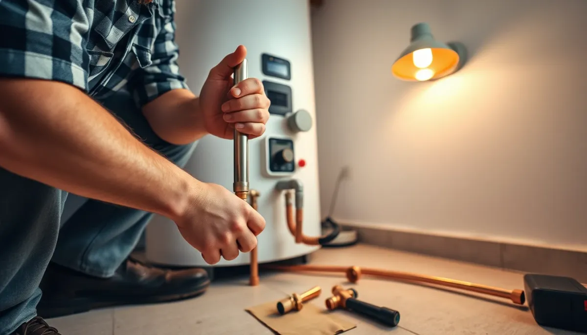 Installation professionnelle d'un ballon thermodynamique Thermor Aéromax par un plombier chauffagiste
