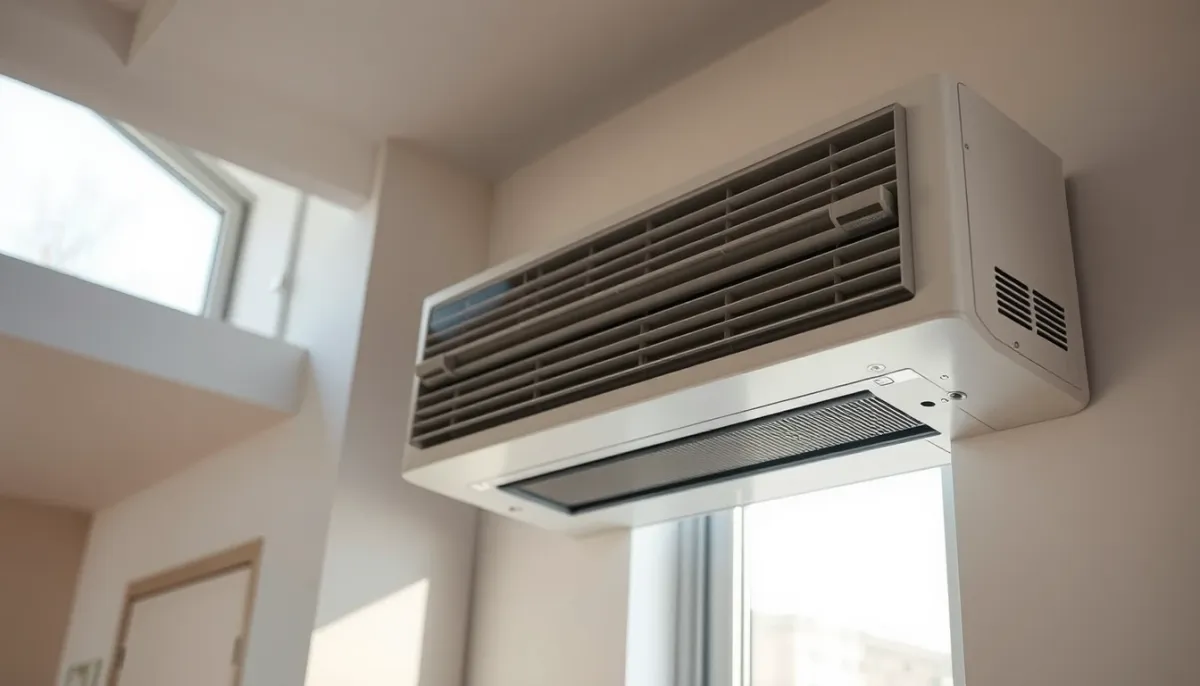 Unité intérieure murale d'une pompe à chaleur air/air Daikin en gros plan
