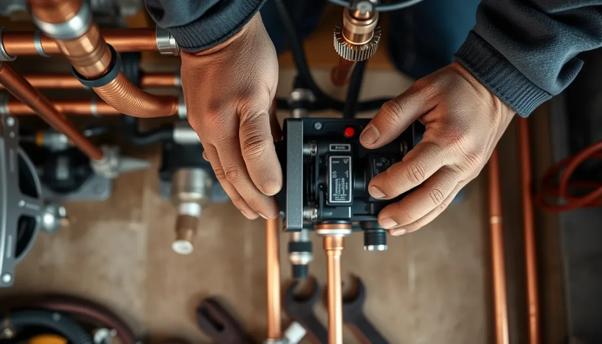 Installation professionnelle d'une pompe à chaleur air/eau par un technicien certifié RGE
