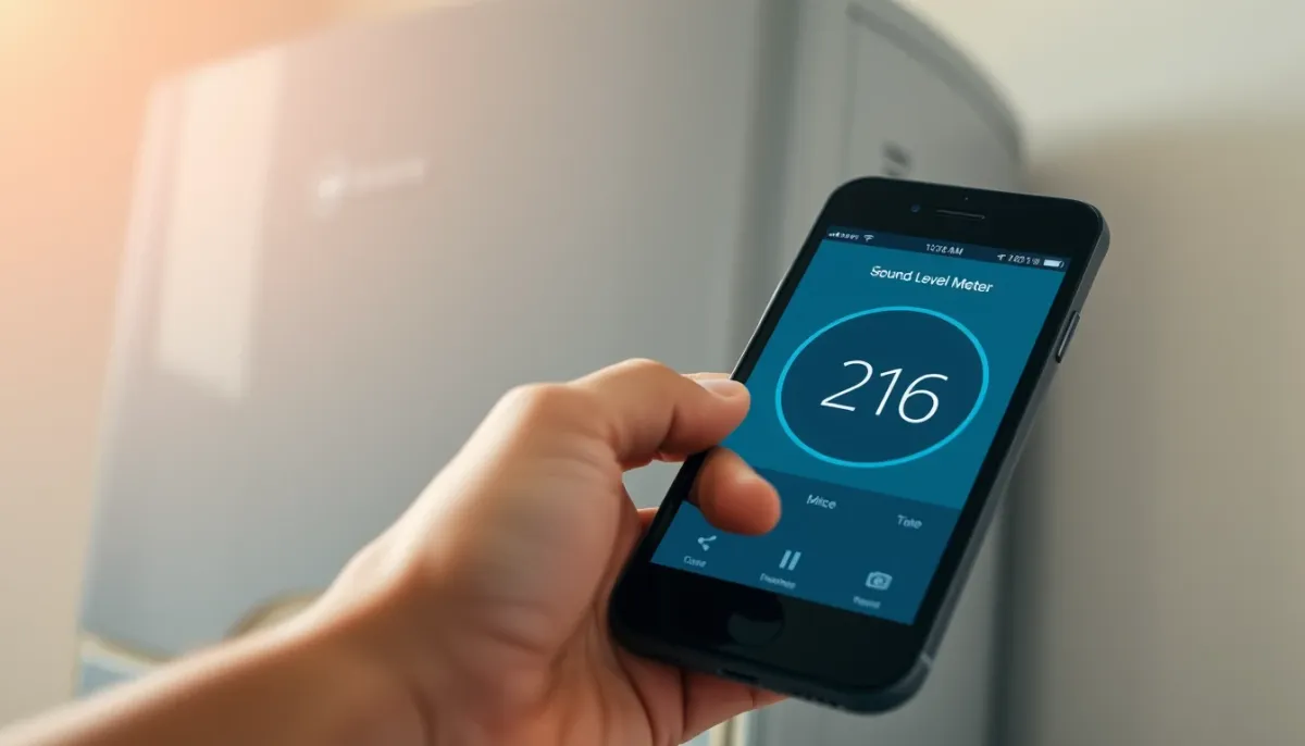 Mesure du niveau sonore d'un chauffe-eau thermodynamique avec un smartphone