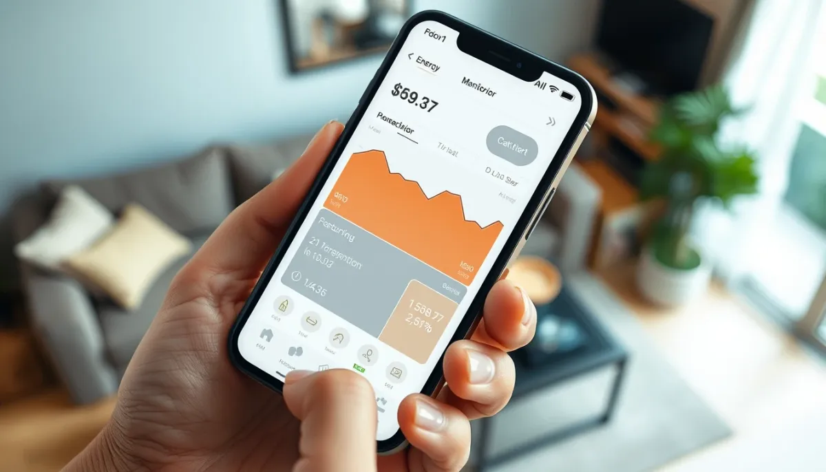 Application mobile de suivi de consommation d'énergie solaire sur smartphone